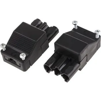 Elektrická zásuvka Konektor pro osvětlení, řada: ST18 barva Černá, Samice Zásuvka, počet cest: 3, Kabel s odlehčovacím třmenem, 16A, 250 V