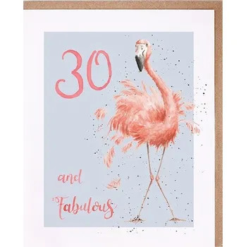 Narozeninové přání "30 and Fabulous" - Plameňák