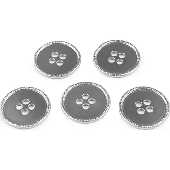 Knoflík Kovový knoflík velikost 34", 40", malé, 4 (40") nikl