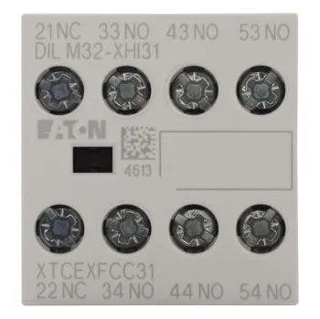 Relé EatonPomocný kontakt 1NC plus 3NO4 Přední montáž se šroubem 10 A DC, 4 A AC 220 V DC, 500 V AC, rozsah: DILM