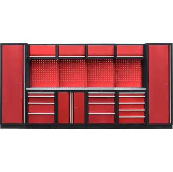 Dílenský regál AHProfi Kvalitní PROFI RED dílenský nábytek 3920 x 495 x 2000 mm - RTGS1300A88
