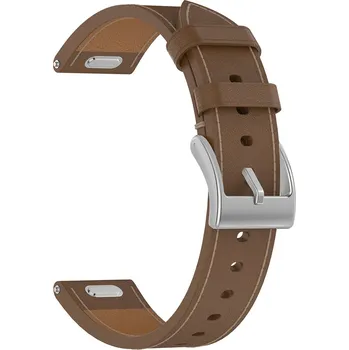 Příslušenství k fitness náramku Techsuit - Řemínek na hodinky 18 mm (W073) - Huawei Watch GT 4 (41 mm)/W1/Honor Watch S1/Garmin Venu 2S/Vivoactive 4S - hnědý