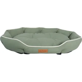 Pelíšek pro psa Pohovka pro domácí mazlíčky 50 x 38 x 13 cm Imitace semiše Bavlněná výplň Měkký pelíšek na spaní pro psy a kočky zelená