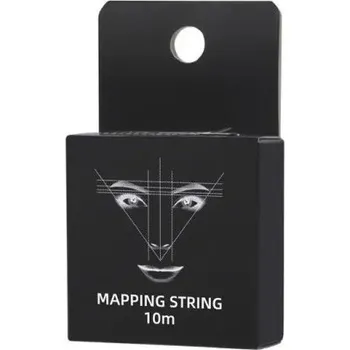 Tetovací strojek Mapovací barvící nit na značení obočí a rtů 10 m Kosmetická pomůcka pro přesné vyznačení tvaru černá nebo bílá černá