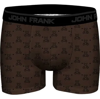 Pánské spodní prádlo Pánské boxerky John Frank JFBDMOD156-BEAR Hnědá XXL