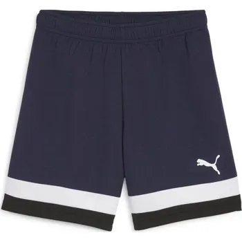 Chlapecké kraťasy Chlapecké fotbalové šortky Puma INDIVIDUALRISE SHORTS JR 140 Tmavě modrá, Bílá
