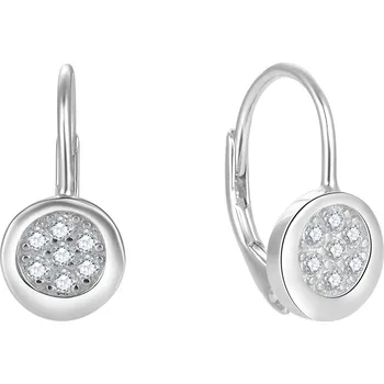 Náušnice Jemné stříbrné náušnice se zirkony AGUC2709 Beneto