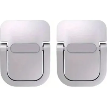 2 ks skládací stojánek na notebook nebo klávesnici, ergonomický držák 4,2 x 3 cm, přenosný a kompaktní stříbrná