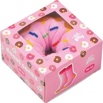 Dámské ponožky Vtipné ponožky Růžový donut