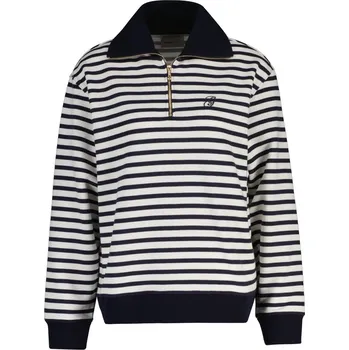 Dámská mikina MIKINA GANT STRIPED HALF ZIP SWEAT EVENING BLUE