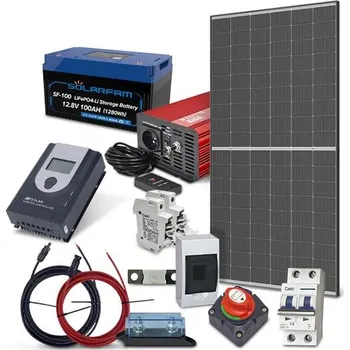 solární set Tipa Solární sestava ostrovní TRINA 445Wp, baterie LiFePO4 12V 100Ah, měnič 230VAC 1000W