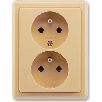 Elektrická zásuvka Instalační zásuvka 5512C-2349 D2, Classik, 2 zásuvka, béžová