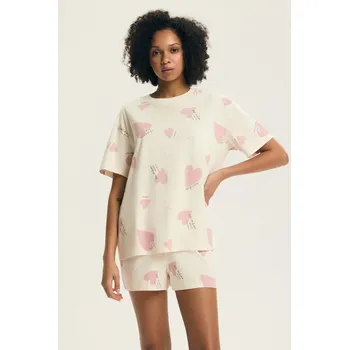 DÁMSKÉ PYŽAMO ELAIN 44498 SS26 světle růžová 2XL