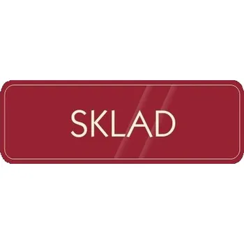 Informační tabulka Traiva s.r.o. Sklad Verze: Samolepka 200 x 70 mm tl. 0.1 mm - červená - Kód: 03856