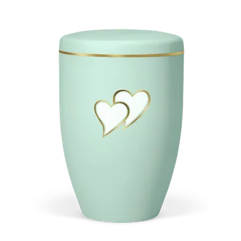 Smuteční dekorace Ekologická urna Ariela - Srdce/Zelená