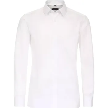 Pánská košile Velká pánská klasická hladká košile s dlouhým rukávem Redmond 231700100-05 bílá (5XL)