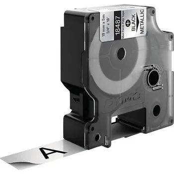 Kotouček do pokladny a tiskárny štítků páska do štítkovače DYMO IND RHINO S0718200 polyester Barva pásky: metalická Barva písma:černá 19 mm 5.5 m