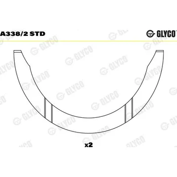 Kliková hřídel Distanční kotouč, kliková hřídel GLYCO A338/2 STD