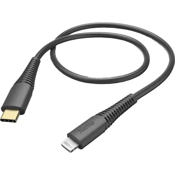 Prodlužovací kabel Hama Nabíjecí kabel USB USB 2.0 Apple Lightning konektor, USB-C ® zástrčka 1.50 m černá 00201602