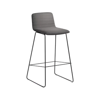 Barová židle ARCA BAR BLACK, židle barová, látka šedá
