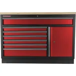 Celokovová široká dílenská skříňka PROFI RED, 7 zásuvek, skříňka - RTGC1371