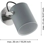 EGLO Villabate stropní svítidlo, šedé textilní stínidlo nikl matný, šedá 1 x 10 W LED - Doprava zdarma