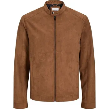 Dámská softshellová bunda Bunda Jack&Jones ze syntetického semiše JJEDYLAN CLEAN JACKET NOOS 12261197 COGNAC XL
