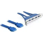 Delock záslepka 4x interní USB 3.0-A samec > 4 x USB 3.0-A samice externí (82974)