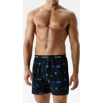 Boxerky Atlantic 2MBX-093 A'2 S-2XL černo-modrá S