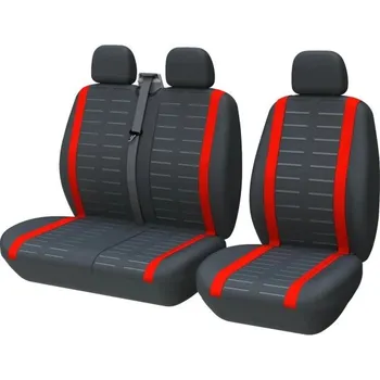 Autopotah Univerzální potahy sedadel 2+1, polyester, pro sedadlo řidiče a dvě sedadla spolujezdce červená
