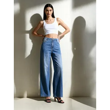 Dámské džíny Kalhoty džínové Wide Leg 3D-9330 velikost: M