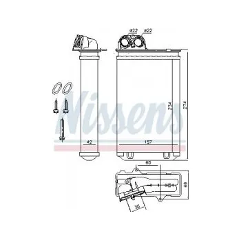 Motor automobilu Výměník tepla NISSENS 71152