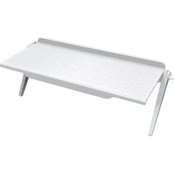 Televizní držák Police pro monitor nebo televizi s nastavitelným sklonem 300 x 113 mm, uchycení k monitoru, protiskluzový povrch bílá