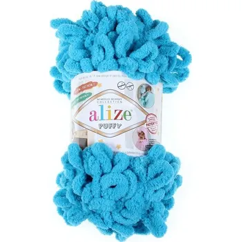 Galanterie Příze Puffy, 16, tyrkysová