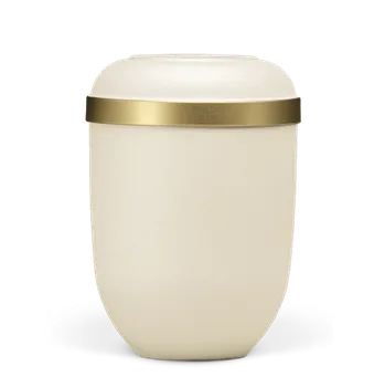 Smuteční dekorace Ekologická urna Velvet - Krémová