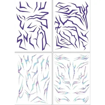 Tetovací strojek Sada dekorativních tělových nálepek 4 ks Barevné dočasné vzory na ruce nohy a tělo pro kostýmy focení a párty barevná