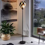 EGLO Stojací lampa Carlton z oceli, černá/měď - Ø nohy 23 cm černý, měď 1 x 60 W - Doprava zdarma