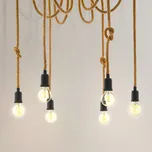 EGLO Rampside závěsné světlo se 6 paticemi - Ø základny 18 cm přírodní, černá 6 x 28 W - Doprava zdarma