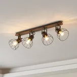 EGLO Stropní světlo Sambatello, 4 zdroje hnědá/stříbrná 4 x 40 W - Doprava zdarma