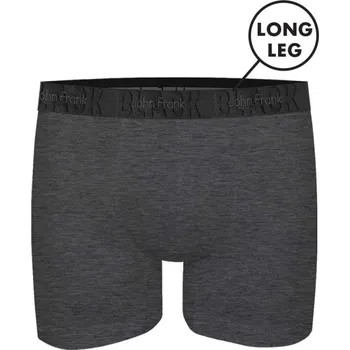 Pánské spodní prádlo Pánské boxerky John Frank JFBBLKLONG01 ocelovka XXL