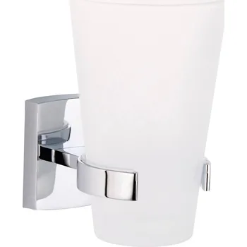 Sada koupelnových doplňků tesa 40270-00000-00 klaam kelímek na zubní kartáček lepidlo chrom (lesklý), bílá (satinovaná)