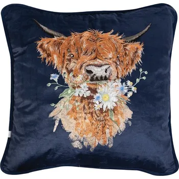 Polštář Vyšívaný polštář "Daisy Coo", 40x40cm - Kráva