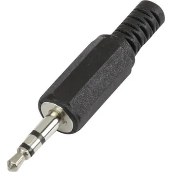 TRU COMPONENTS 595194 jack konektor 3.5 mm zástrčka, rovná Pólů: 3 stereo černá 1 ks