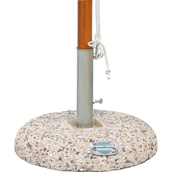 Značení Retro dřevěný restaurační slunečník - Základna 55 kg