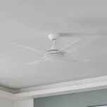 EGLO Stropní ventilátor Bondi 1, matná bílá, dálkové ovládání - Stříška: Ø 17,2 cm, výška 14 cm bílý matný - Doprava zdarma