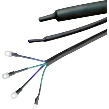 Hongshang ART002024 smršťovací bužírka bez lepidla černá 4.80 mm 2.40 mm Poměr smrštění:2:1 metrové zboží