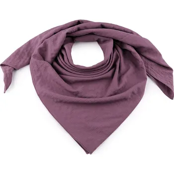 Šála Letní šátek, šála krešovaná, střední, 12 (90x90cm) lila