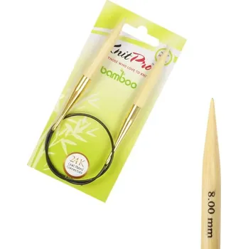 Nástroj na niť a příze Kruhové jehlice KnitPro Bamboo 40 cm 8 mm