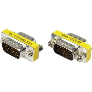 Elektrická zásuvka sériový adaptér Renkforce RF-4480044 [1x D-SUB zástrčka 15pólová - 1x D-SUB zástrčka 15pólová], žlutá