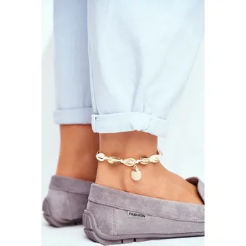 Dámské mokasíny Dámské Semišové Mokasíny Šedé Morreno 37